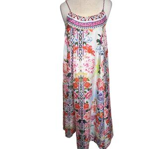 Dress Small Shift Maxi Lightweight Floral Shift Oversized Festive Y2K